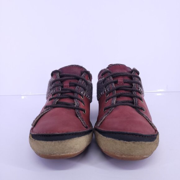 Merrell Milan Women's 6 Burnt Red Leather Wool Casual Shoes Lace Up J70642 Used - Picture 5 of 15